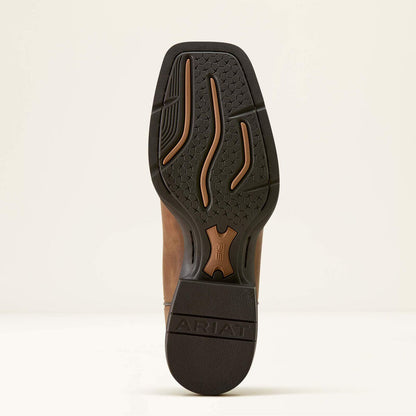 Men's Sport Steer Skull Wide Square Toe Cowboy Boot