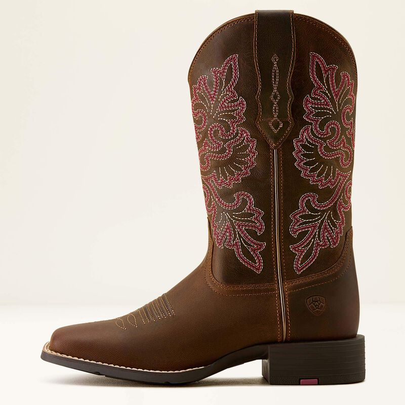 Women's Round Up Wide Square Toe StretchFit Western Boot