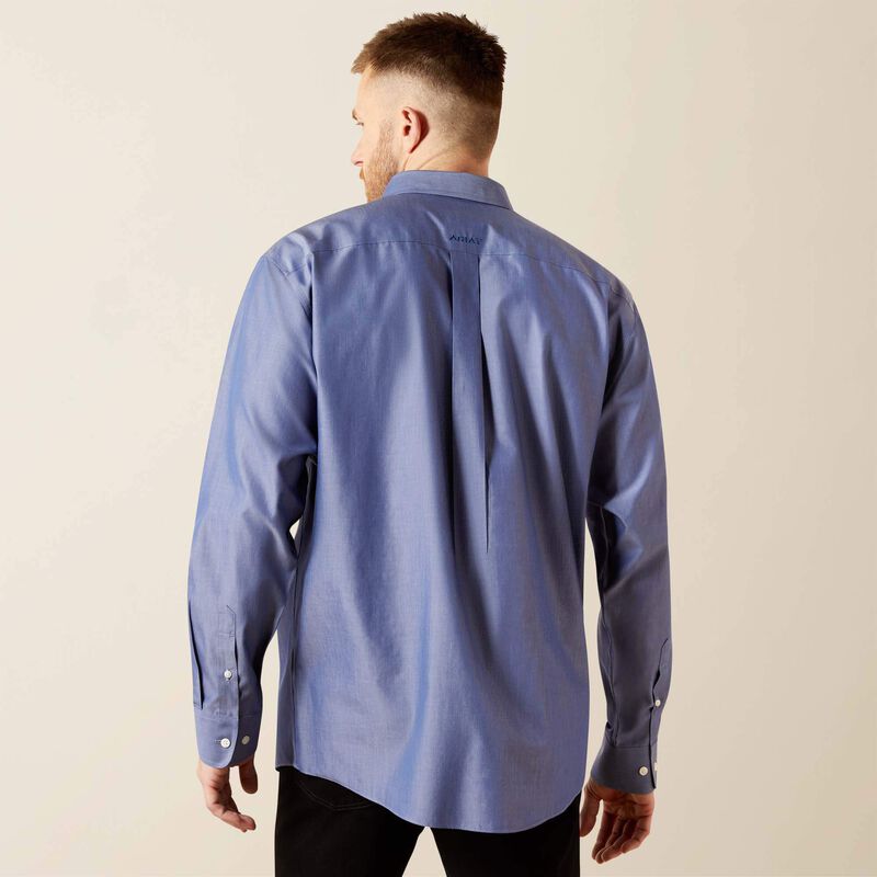 Men's Wrinkle Free Solid Pinpoint Oxford Shirt