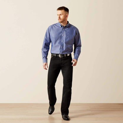 Men's Wrinkle Free Solid Pinpoint Oxford Shirt