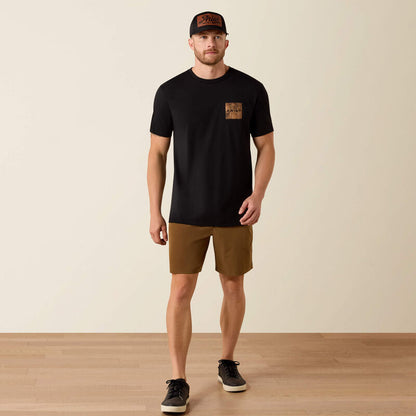 Men's Boot Leather Patch T-Shirt