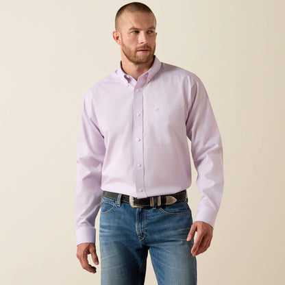 Men's Wrinkle Free Solid Pinpoint Oxford Shirt