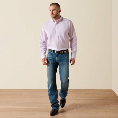 Men's Wrinkle Free Solid Pinpoint Oxford Shirt