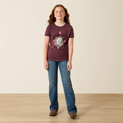 Girl's Skulls Florals T-Shirt