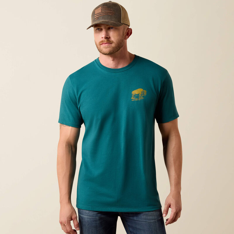 Men's Bison Wander Flag Classic SS T-Shirt