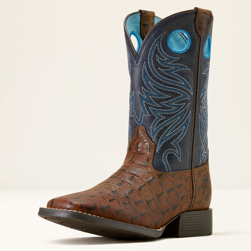 Youth Knox Wide Square Toe Western Boot
