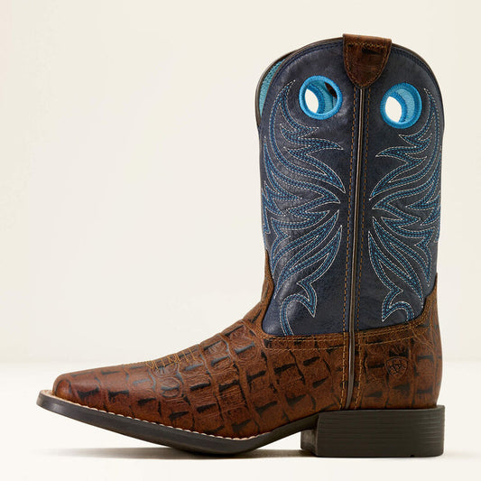 Youth Knox Wide Square Toe Western Boot