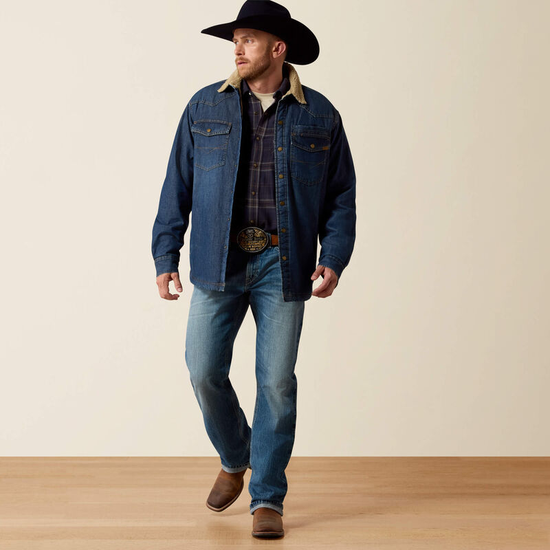 Men's Sherpa Lined Shirt Jacket Stewart
