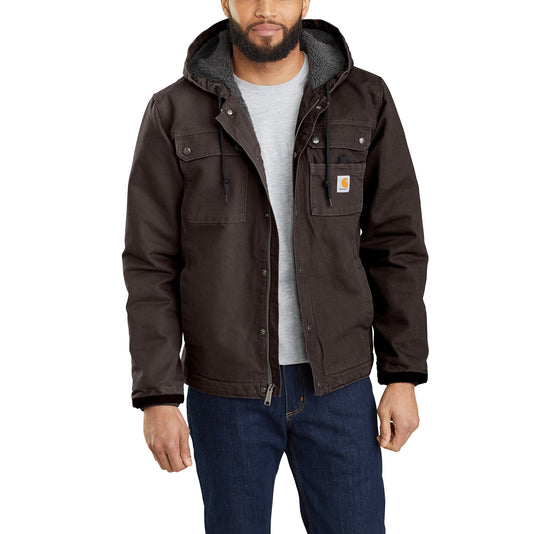 Relaxed Fit Washed Duck Sherpa - Lined Utility Jacket