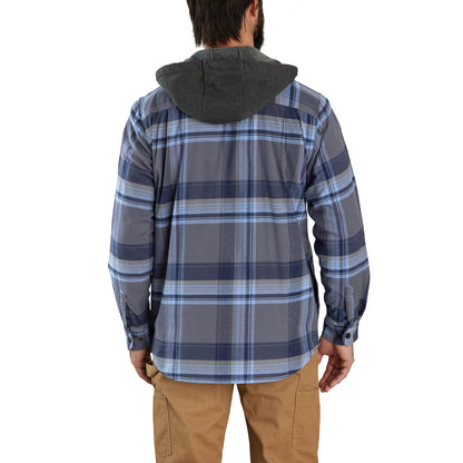 Flannel Fleece Lined Hooded Shirt