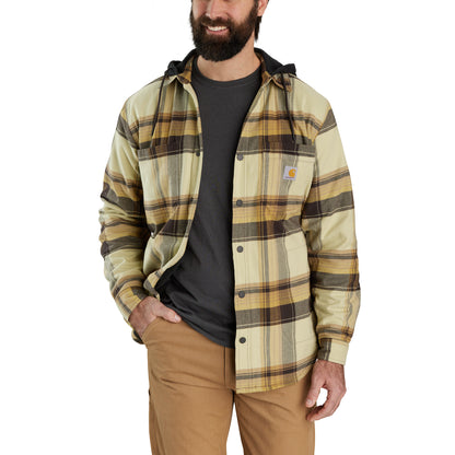 Flannel Fleece Lined Hooded Shirt