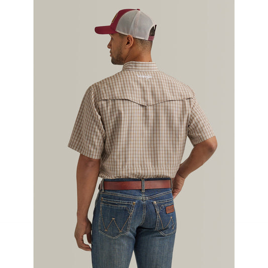 Men's Performance Snap Short Sleeve Plaid