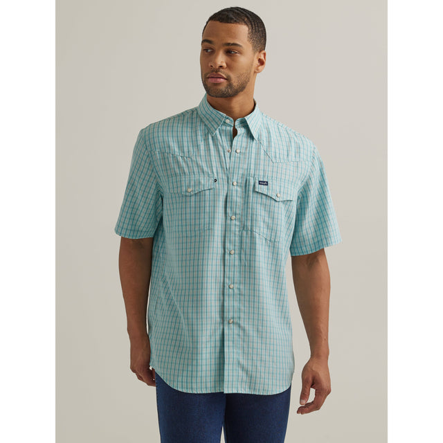 Men's Performance Snap Short Sleeve Plaid