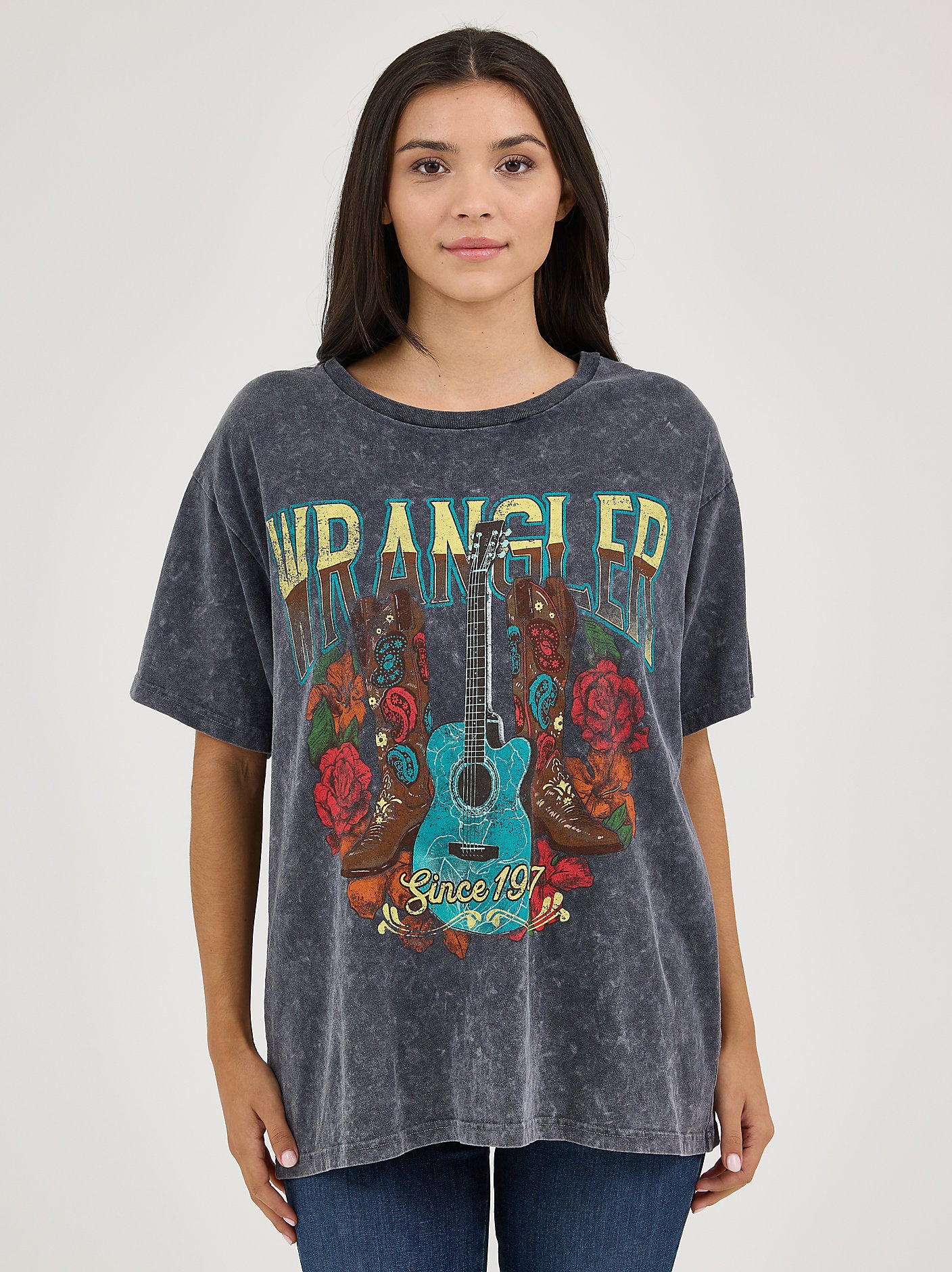 Women's Acid Wash Oversized Tee