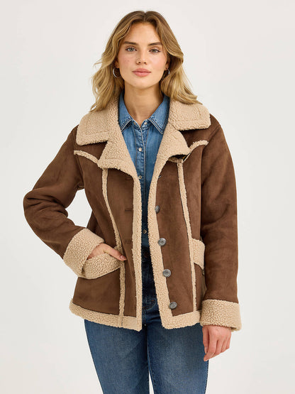 Women's Faux Shearling Barn Coat