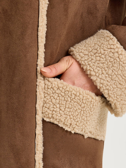 Women's Faux Shearling Barn Coat