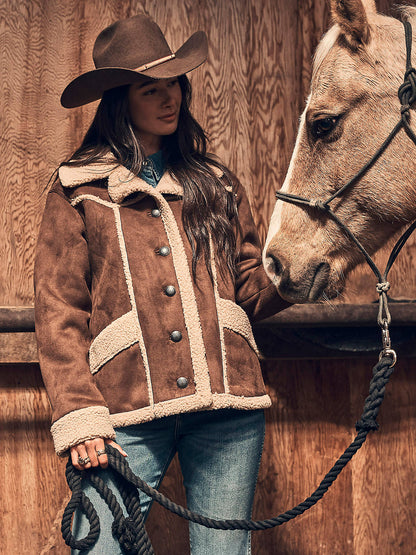 Women's Faux Shearling Barn Coat
