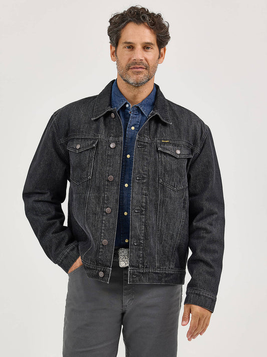 Men's Denim Flannel Lined Western Jacket