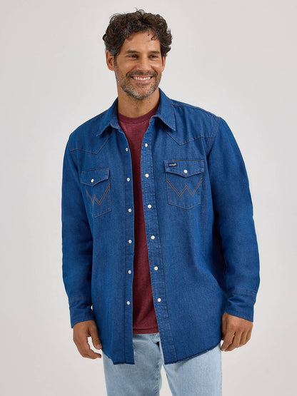 Men's Flannel lined Long Sleeve Work Shirt