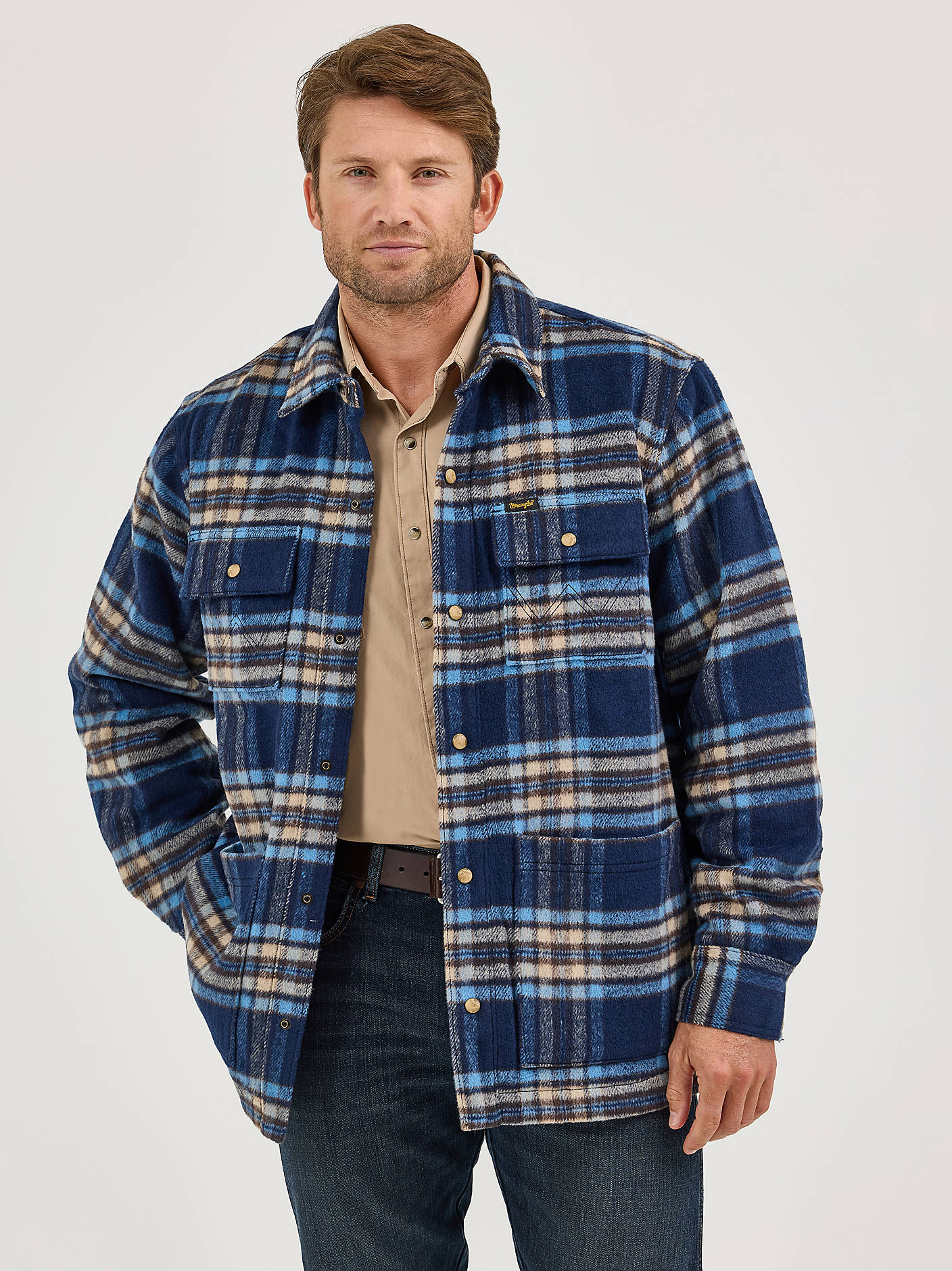 Men's Quilt Lined Flannel Shirt Jacket