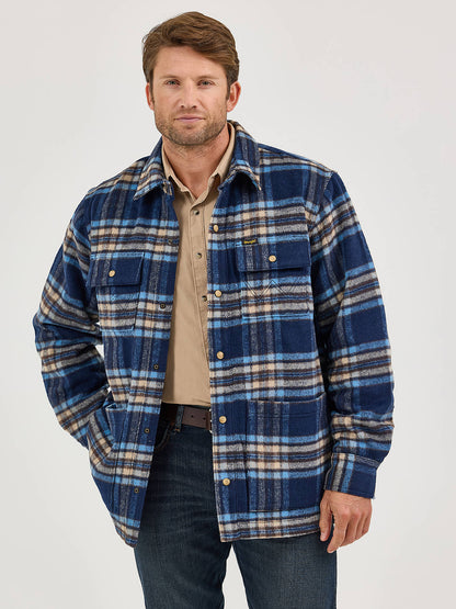Men's Quilt Lined Flannel Shirt Jacket