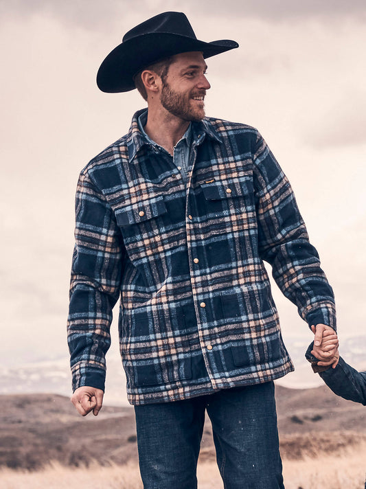 Men's Quilt Lined Flannel Shirt Jacket