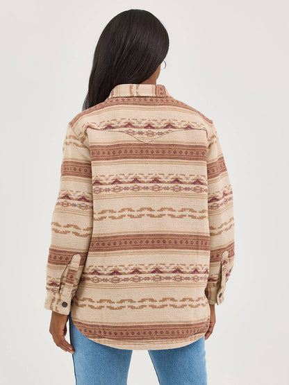 Women's Quilt Lined Aztec Shacket