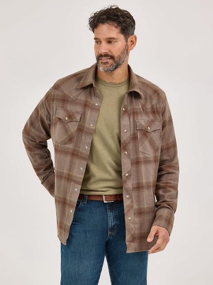 Men's Wrangler Retro Flannel Long Sleeve Snap