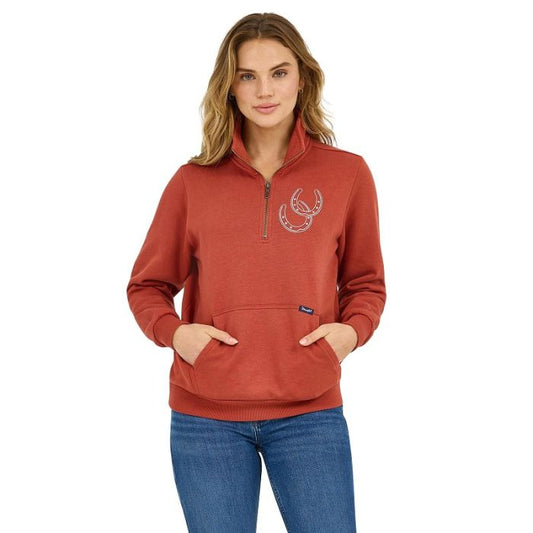 Women's Long Sleeve Pullover Horseshoe