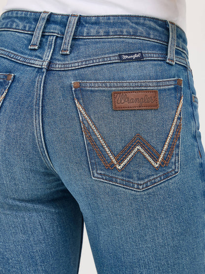 Women's Retro Mae Mid Rise Boot Cut Jean