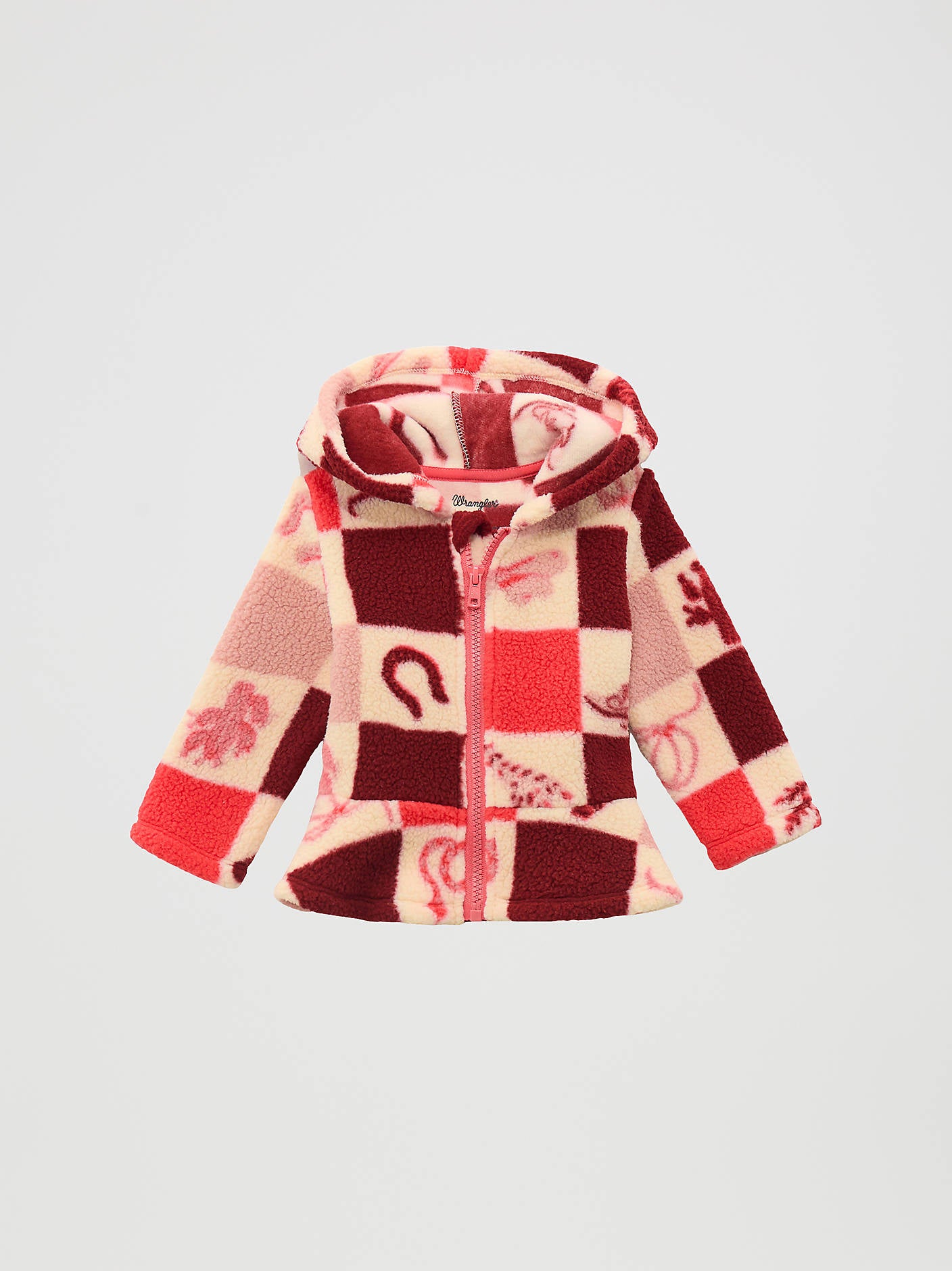 Little Girl's Ruffle Hem Sherpa Jacket