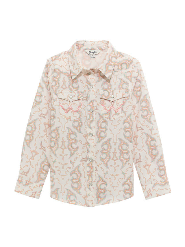Girl's Long Sleeve Western Snap Shirt
