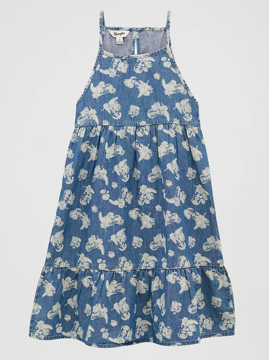 Girl's Sleeveless Denim Dress