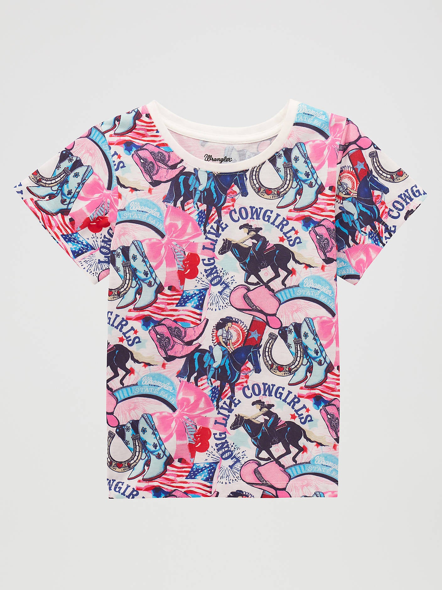 Girl's Short Sleeve Graphic Cowgirl Tee
