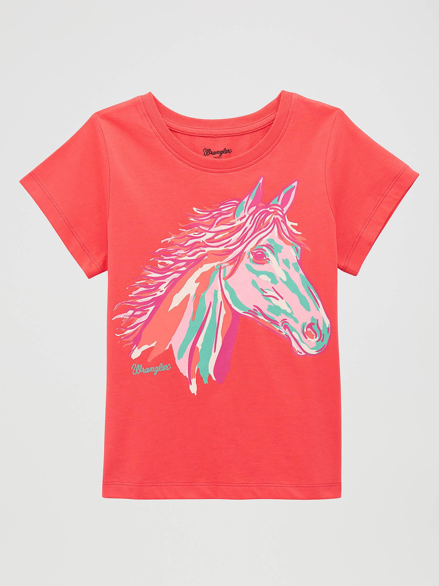 Girl's Short Sleeve Graphic Horse