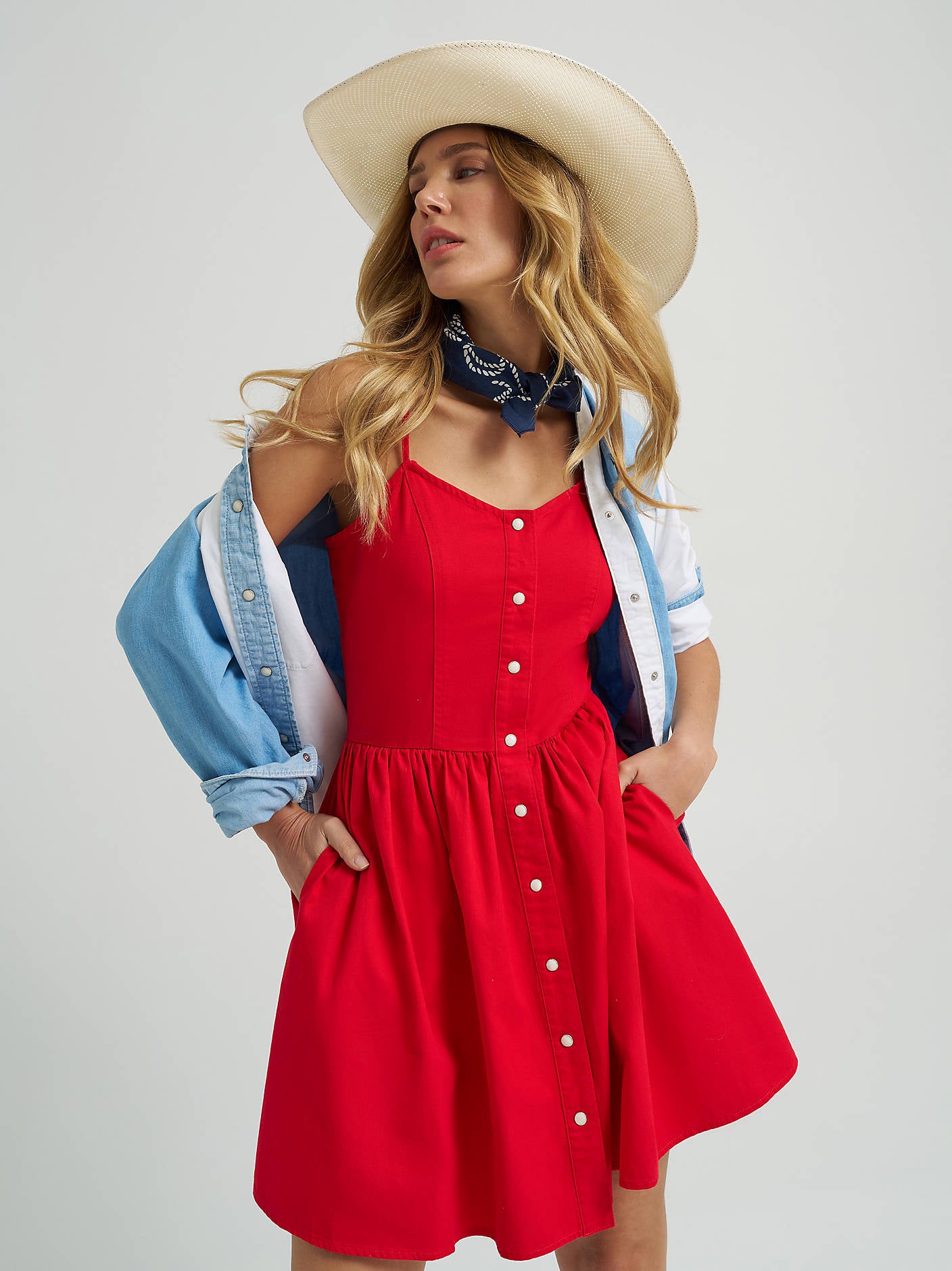 Women's Americana Corset Snap Dress