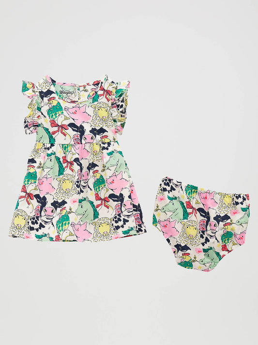 Baby Girl's Ruffle Sleeve Dress