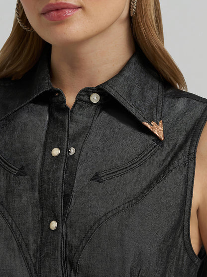 Women's Wrangler x Lainey Wilson Sleeveless Denim Shirt