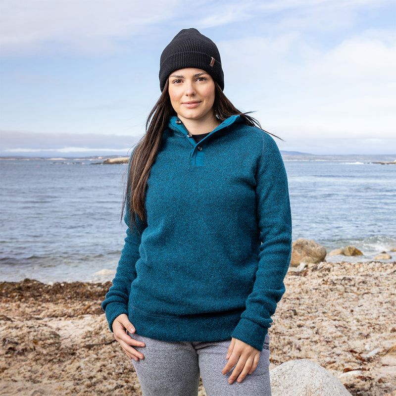 Heritage Heavy Wool Henley Hoodie