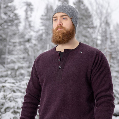 Men's Heritage Heavy Wool Henley With Fleece Liner