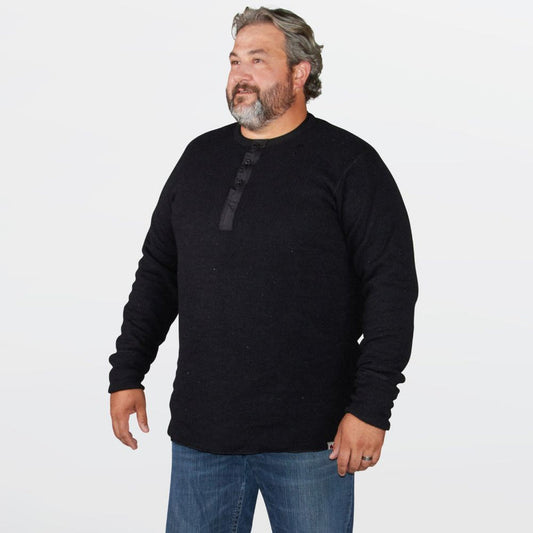 Men's Heritage Heavy Wool Henley With Fleece Liner