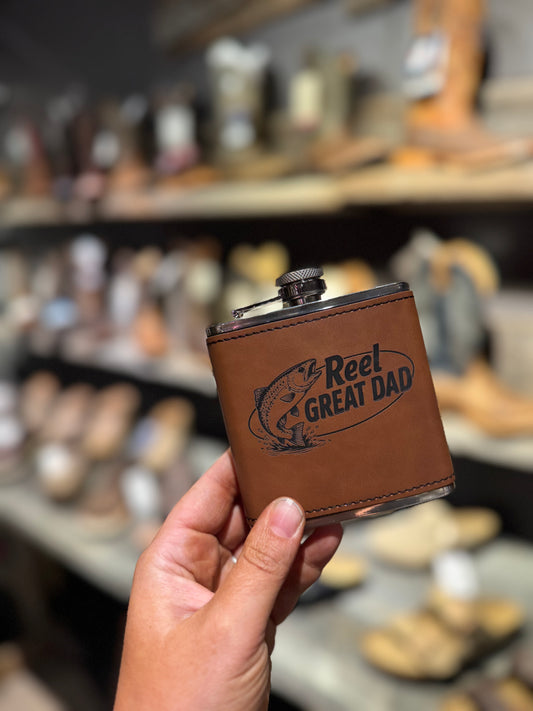Bob's Leather Engraved Flask