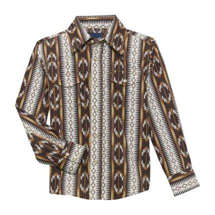 Boy's Checotah Long Sleeve Aztec Snap Shirt