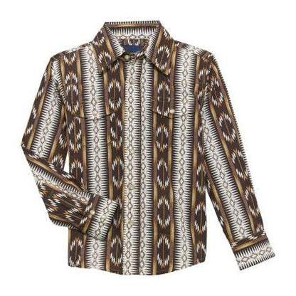Boy's Checotah Long Sleeve Aztec Snap Shirt