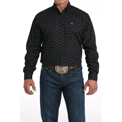 Men's Long Sleeve Western Print