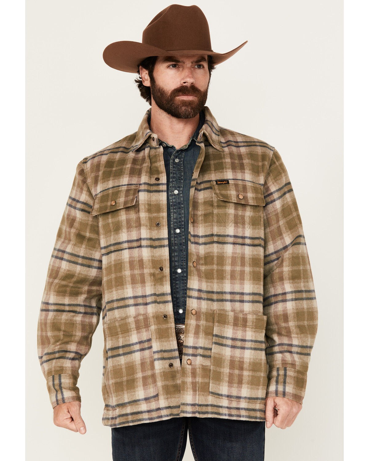 Men's Plaid Flannel Shirt Jacket