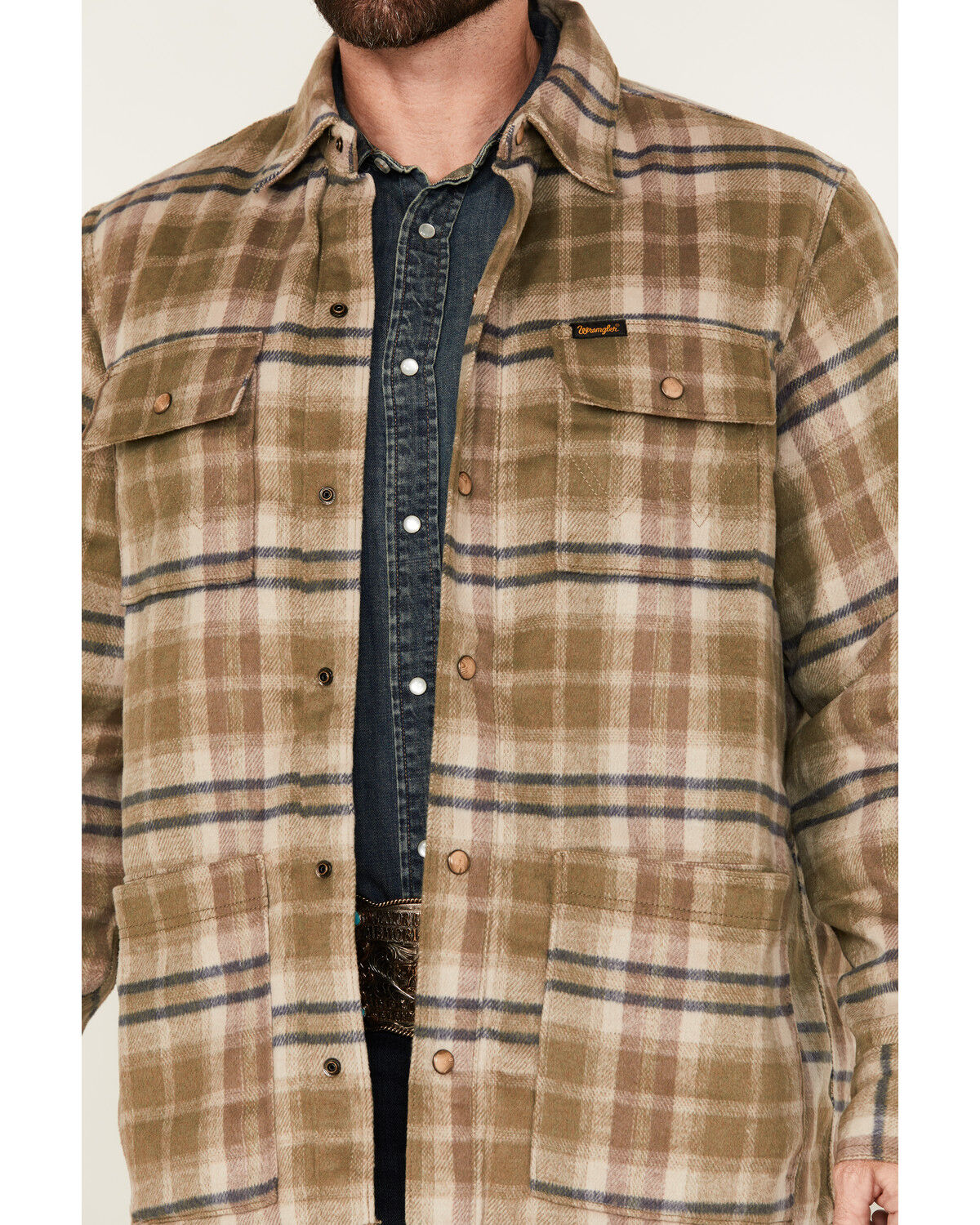 Men's Plaid Flannel Shirt Jacket