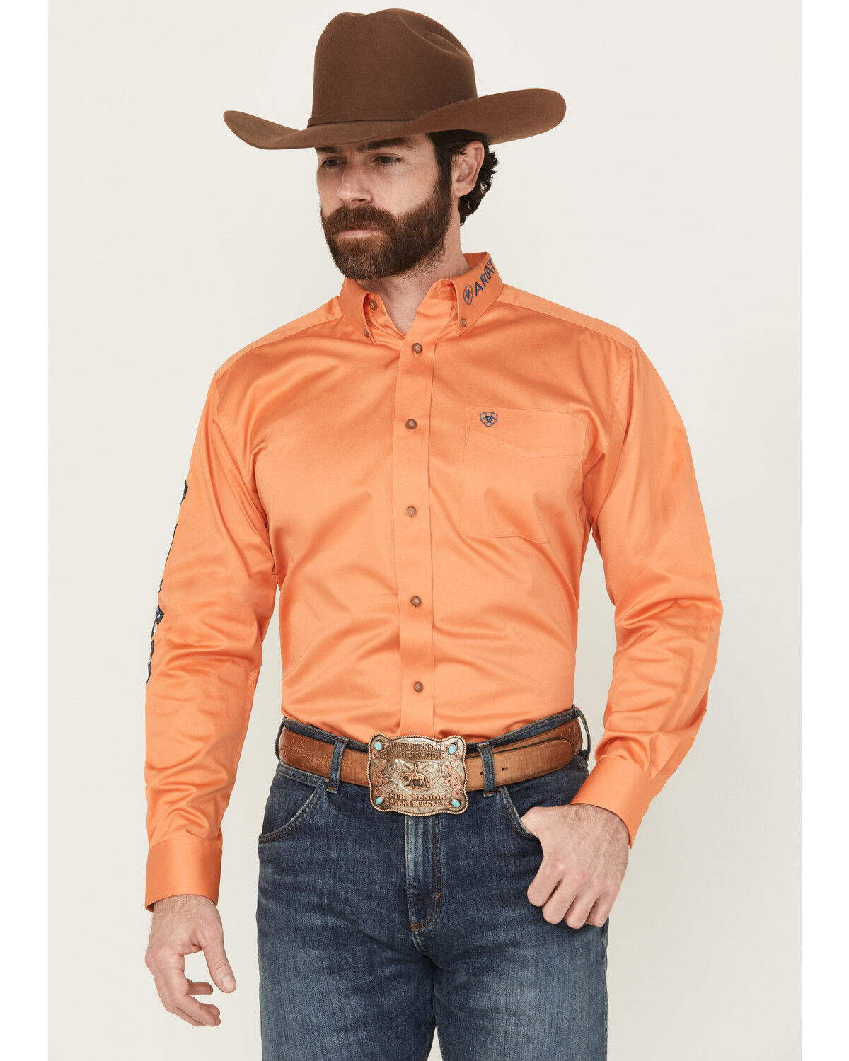 Men's Team Logo Twill Long Sleeve Shirt