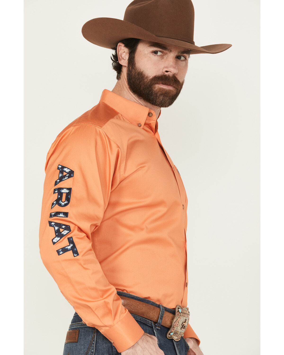 Men's Team Logo Twill Long Sleeve Shirt