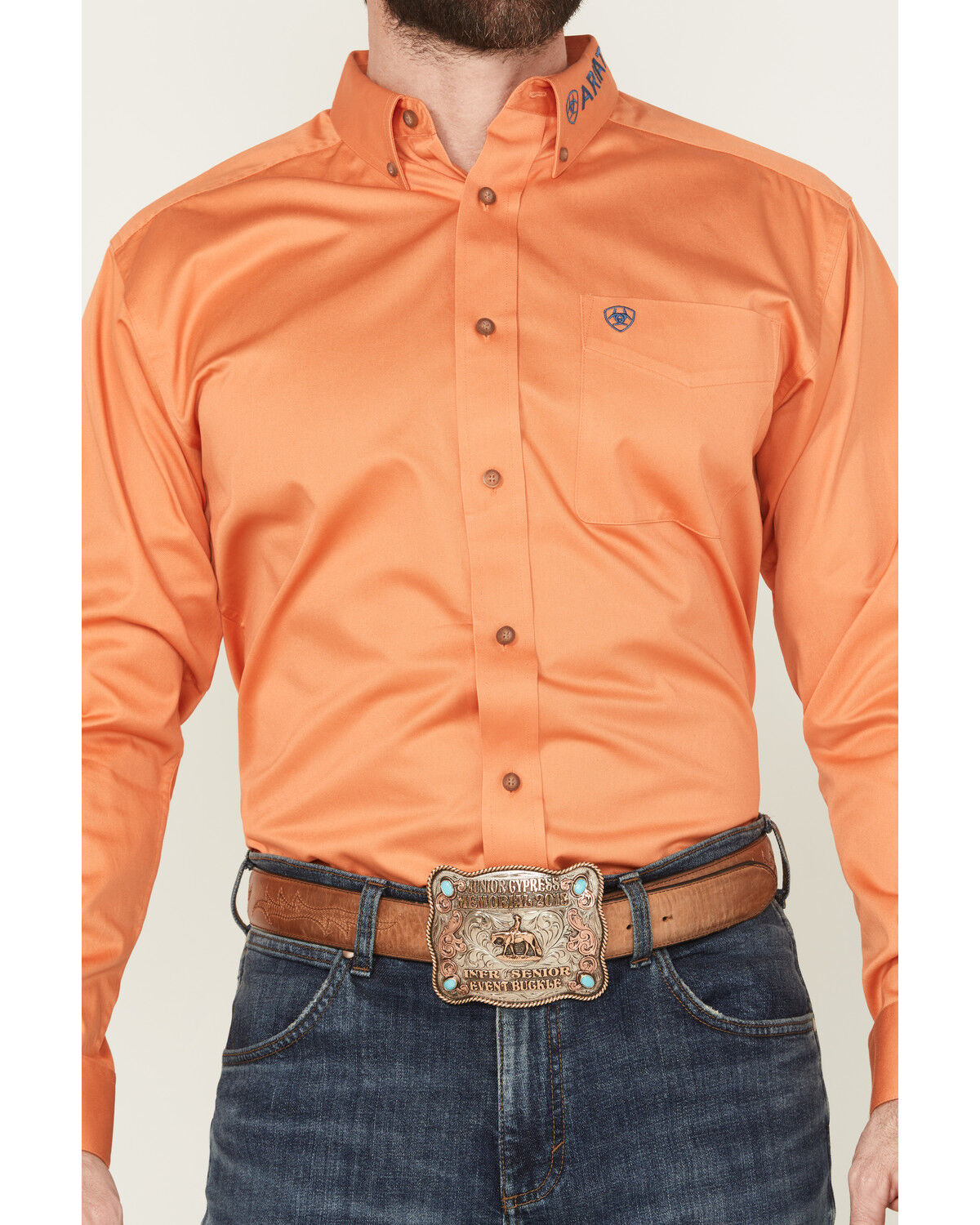 Men's Team Logo Twill Long Sleeve Shirt